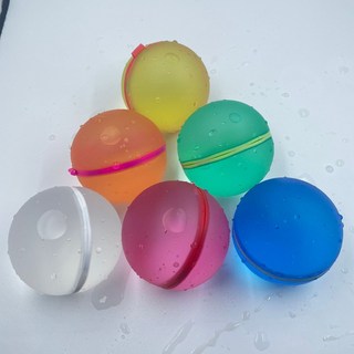 GIFTME5台灣出貨 磁吸式注水水球 可重複使用打水仗玩具 夏日玩水海灘兒童水氣球 水上遊戲 水球大戰, 藍色, 1個