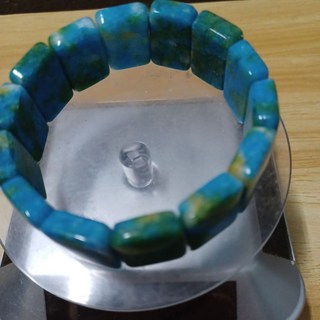 藍舒俱萊手排 玉化方塊珠手鍊, 1個