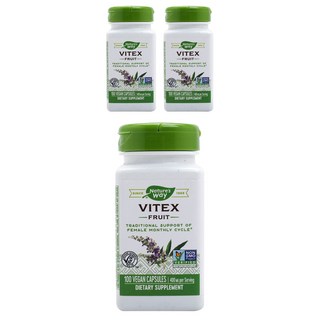 Nature's Way 然萃維 女性聖潔莓400mg素食膠囊, 100顆, 3罐