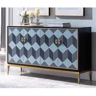 나전칠기장 빈티지 페인팅 나비장 옛날 옷장 고가구 인테리어, 1개, 150x40x92cm 마름모 (4문)