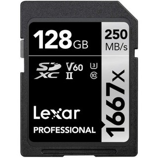 Lexar Professional 1667x 128GB SDXC UHSII 메모리 카드 C10 U3 V60 FullHD 4K 비디오 최대 250MBs 읽기 전문 사진작가 비디오, Single_128GB