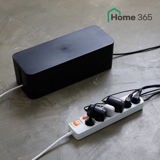 홈365 멀티탭 정리함 6구 5구 3구 대형 중형 소형 / 우드 원목 덮개 콘센트 케이블 전선정리, 블랙, 대형(6구) 정리함, 1개