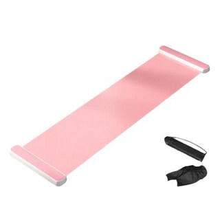 다리 코어 피트니스 글라이드 플레이트 실내 장비 훈련 글라이드 매트 휴대용 미끄럼 방지 음소거 아이스하키 롤러 스케이팅용 웨어러블, 6) 분홍색 - 180x50cm, 1개