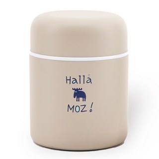 MOZ 스웨덴 316 스텐 미니 푸드자 보온 도시락 이유식 죽통 어린이 보온도시락, 1개, 300ml, 오트밀베이지