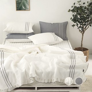 노에르 알러지케어 뱀부 시어서커 냉감 여름이불 + 베개커버 + 패드 세트