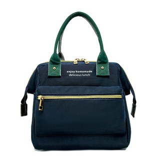 제이앤리빙 PEVA 미니보냉백 보냉가방 보온 도시락가방, 네이비, 1개