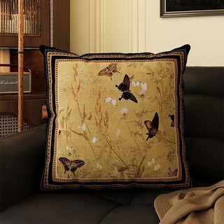 復古輕奢綠色抱枕美式復古抱枕中古風美拉德沙發靠背墊牀頭軟靠枕, 1件, 1341