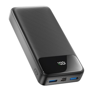 YEXXI 대용량 20000mAh 고속충전 보조배터리 PD 22.5W 3대 동시충전 잔량표시 C타입 케이블, 블랙, P2