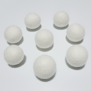 펫버틀러 고양이 양모볼 천연양모 4cm 캣닢 장난감, 1개, 네츄럴 화이트