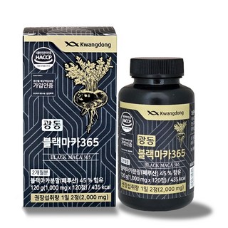 정품 광동 블랙마카365 페루마카 활력건강, 1개, 120정