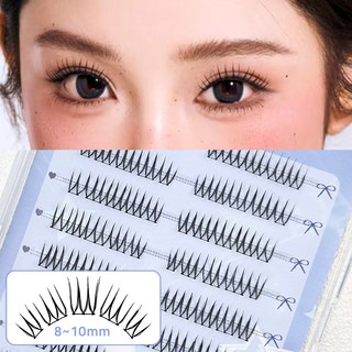 Winkii 대용량 인조 가닥속눈썹 U형 3in1 아이돌 포인트래쉬 자연스러운 속눈썹연장 8-10mm 100모, 1개, Blod/블랙라인