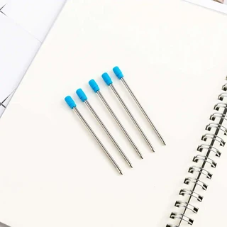 표준 70mm 5 개/몫 1.0mm 금속 Rystal 펜 젤 펜 쓰기 리필 Officel 지 선물 블루/블랙 잉크, [01] Ink Blue