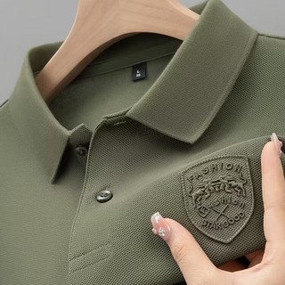 【百搭刺繡】POLO衫 男士短袖 夏季T恤 休閒上衣 寬鬆版型 珠地棉面料 商務休閒 外貿品質