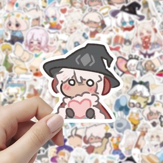 300張二次元可愛Q版sky光遇人物貼紙ins風萌系sky周邊diy貼畫自粘, 1個, 200張（兩套重複）,【表層防水】