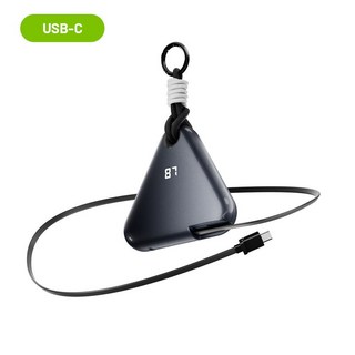 (공식정품) Fansdreams 줄자형 삼각김밥 보조배터리 10000mAh 대용량 고속 충전, 스텔라 그레이 (C-Type)