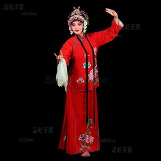 巨匠工廠正龍戲裝京劇戲曲演出服裝拾玉鐲花旦戲服小衣包丫鬟賣水襖裙褲, 襖裙褲-淺黃色,小號