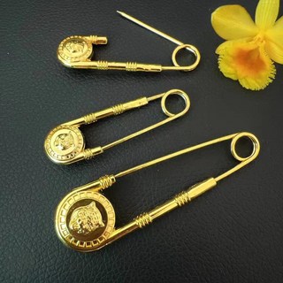 復古金屬虎頭大別針 情侶款胸針領口裝飾