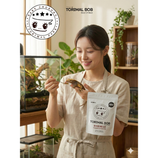 [토리멀밥] 슈퍼푸드 인섹트 크레스티드 게코 도마뱀 먹이 Torimal BOB 사료 쌍별 귀뚜라미 파우더 가루 레오파드, 56g, 1개