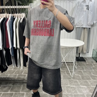 남자 캘러리 워싱 오버핏반팔티