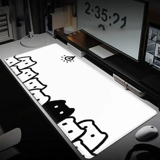 게이밍 장패드 고양이 캐릭터 마우스패드 방수코팅 300X800X3MM, 1개, 흰색