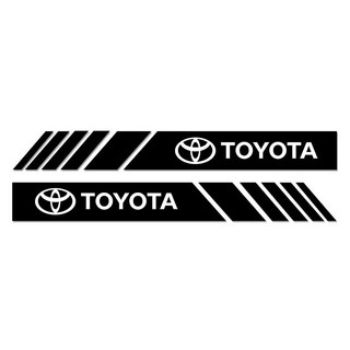 2pcs 자동차 스티커 컬러 스트라이프 레이싱 스트립 Toyota Camry Corolla Rav4 hilux 자동차 스티커에 대, 03 Black, 1개