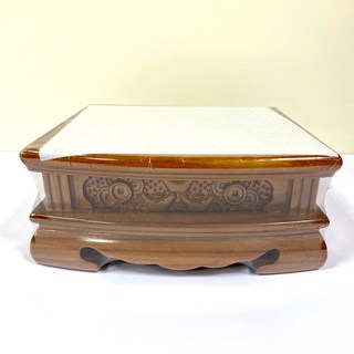 8寸8神明座 花梨實木低款神明貼座 穩固耐用神像座墊 敬神禮佛最佳選擇, 1個, 花梨實木