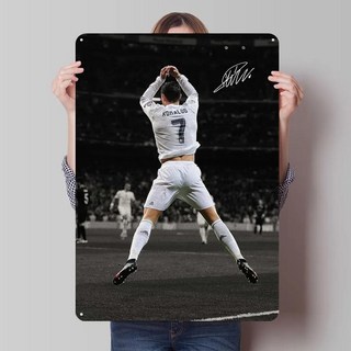 크리스티아누 호날두 스포츠 금속 포스터 홈 장식 축구 주석 표지판 벽 예술 룸 장식품 레트로, A. 7.9x11.8In(20x30cm), 2. P1, 1개