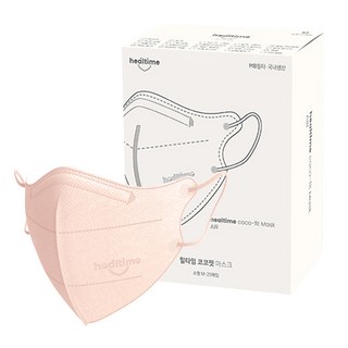 힐타임 코코핏 KF94 컬러 마스크 소형M 새부리형 숨쉬기편한, 블러쉬베이지, 1개, 25매입