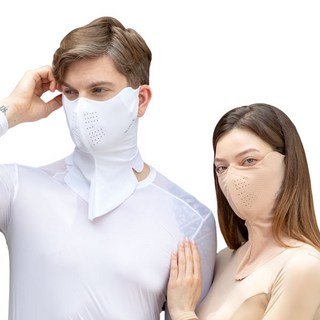 [어베이브] 자외선차단 에어핏 풀가드 골프마스크 얼굴햇빛가리개 파크골프 러닝 스포츠 자전거 등산, 그레이, L