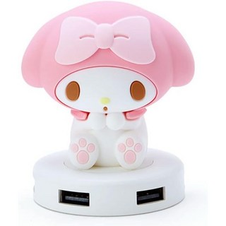 산리오 USB 허브 4 포트 110cm 케이블 버스 전원 마이멜로디 USB2.01.1 원격근무 캐릭터 235571 SANRIO, 1개