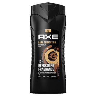 AXE Dark Temptation黑巧克力香氛3合1沐浴乳 XL大容量, 1個, 400ml