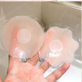 隱形矽膠胸貼，輕薄無痕，防走光，美胸神器，婚紗禮服適用, 1個, DG-貼身隱形-【膚色款】-暴汗不掉,【1對花形】- 裸裝