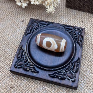 白月靈動瑪瑙天珠 天然藏傳天珠 開運能量石 靈性飾品 提升直覺 平衡氣場, 1個, 白色