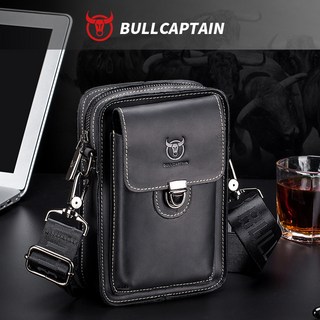 瘋馬牛皮包包 復古男包 時尚百搭腰包 男士手機包 真皮包包 穿皮帶手機腰包 頭層牛皮 男包 小挎包 手機包【奧特萊斯】