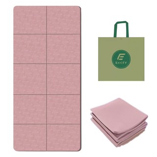 ErrifY 접이식 요가매트 휴대용 소음방지, 1개, 핑크