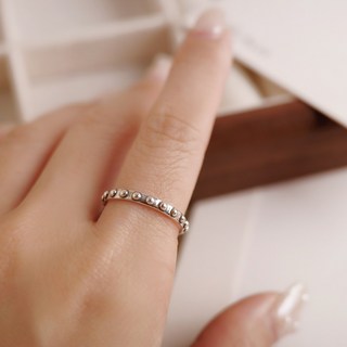 UME S925純銀復古圓粒戒指 可調戒圍，洗手可戴，不褪色