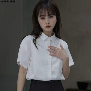 2024新款女款短袖職業襯衫 韓版百搭打底襯衣