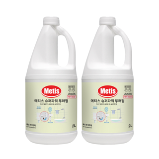 메티스 슈퍼파워 뚜러펑 2L 2개 부식방지 살균소독 악취제거 표백효과
