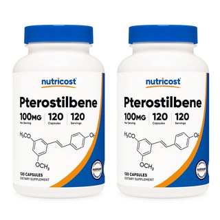 뉴트리코스트 프테로스틸벤 Pterostilbene 16주분, 120정, 2개