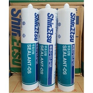 신에츠 무초산형 건축용 실리콘 SEALANT-OS [박스판매25개입][금색 투명 반투명], 25개