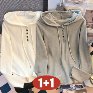 오스틱니 100kg까지 빅사이즈 1+1 여성 봄가을 날씬해 보이는 편안한 니트 외출용 겨울 긴팔 맨투맨