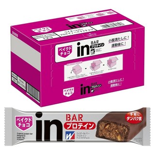MORINAGA 森永 In Bar能量蛋白棒 烘焙巧克力口味 12包入, 1盒, 528g