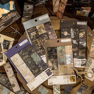 빈티지 우주 세계지도 우표 다꾸 스티커, 4.지도 (ST-3752)