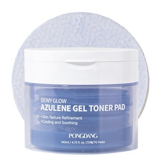랩핑패드 퐁당 듀이 글로우 아줄렌 겔 토너 패드, 1개, 70매입