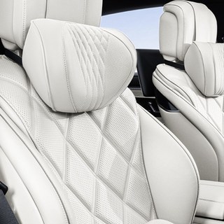 파이널 차량용 메모리폼 커브드 목쿠션 등받이쿠션, 2개, 애쉬화이트 목쿠션