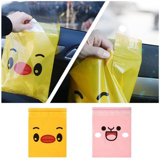 깔끔 접착식 차량용휴지통 쓰레기봉투30p 자동차쓰레기통 차안쓰레기통 자동차휴지통, 옐로우, 1개