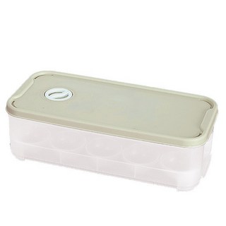 雞蛋收納盒 可堆疊冰箱雞蛋盒 防撞保鮮盒 10格, 淡綠色, 1個