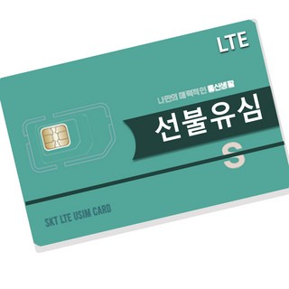 선불유심 SK KT LG 선불폰 편의점 유심 USIM 통신체납 연체폰 데이터 무제한, 1개, 30일
