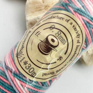 AL3 加金段彩玉線 段彩蠟線 DIY編繩材料 手工編織線材 多色可選, 南美蠟線0.8mm/彩1, 1個