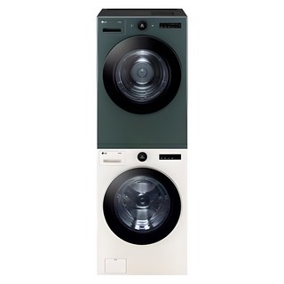 [10% 환급가전] LG전자 오브제컬렉션 트롬 트윈워시 세탁기 FX23ENE + 건조기 RD20GNG 23kg+20kg 방문설치, 네이처 베이지+네이처 그린, FX23ENE-GNG